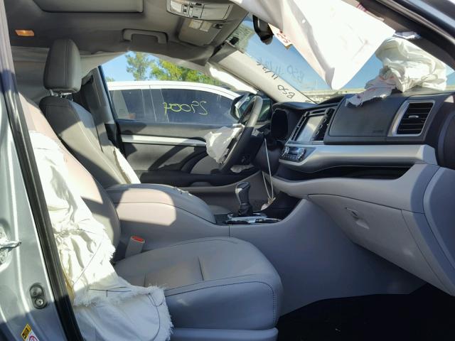 5TDKKRFH0FS101338 - 2015 TOYOTA HIGHLANDER SILVER photo 5