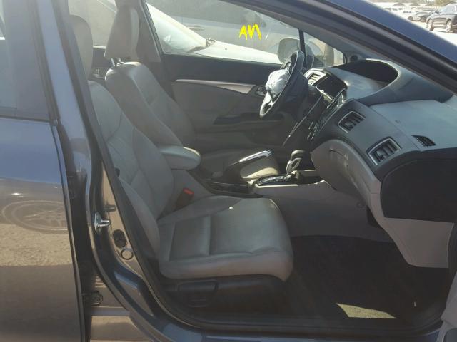19XFB2F98DE078612 - 2013 HONDA CIVIC EXL GRAY photo 5