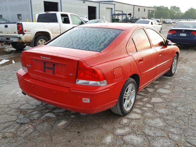 YV1RS592X72645279 - 2007 VOLVO S60 2.5T RED photo 4