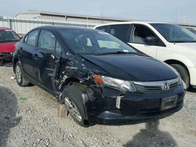 19XFB2F55CE025846 - 2012 HONDA CIVIC LX BLACK photo 1