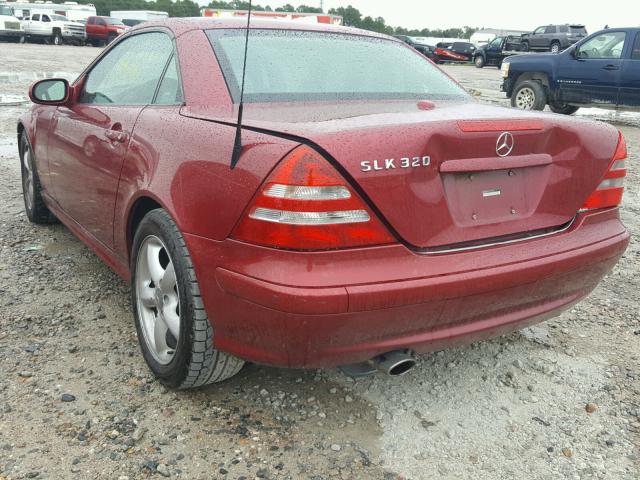 WDBKK65F51F193715 - 2001 MERCEDES-BENZ SLK 320 RED photo 3