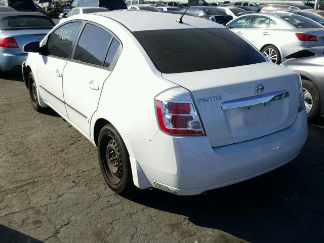 3N1AB6AP6AL642663 - 2010 NISSAN SENTRA 2.0 WHITE photo 3