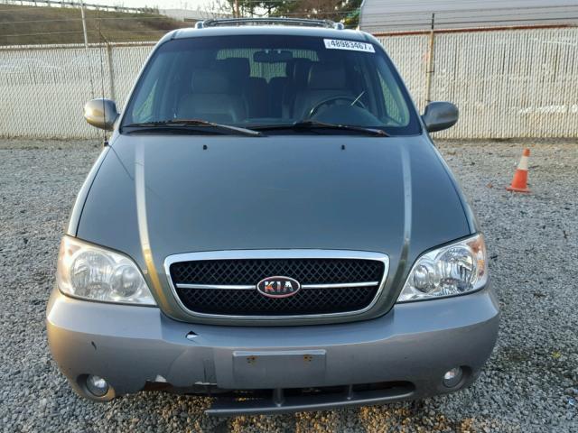 KNDUP132656672729 - 2005 KIA SEDONA EX GREEN photo 9