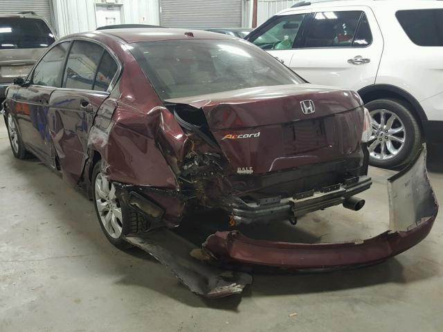 JHMCP26838C064026 - 2008 HONDA ACCORD EXL MAROON photo 3