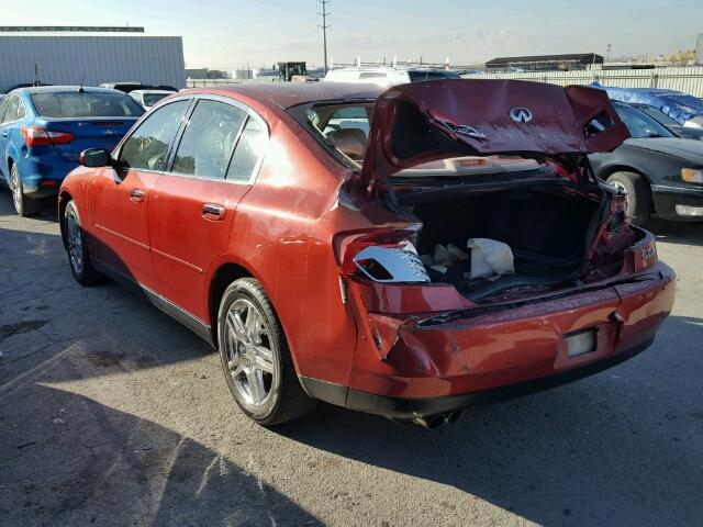 JNKCV51F74M715322 - 2004 INFINITI G35 RED photo 3