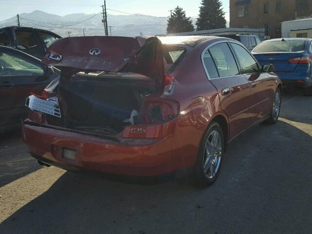 JNKCV51F74M715322 - 2004 INFINITI G35 RED photo 4