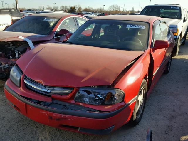 2G1WH55KX29157191 - 2002 CHEVROLET IMPALA LS RED photo 2