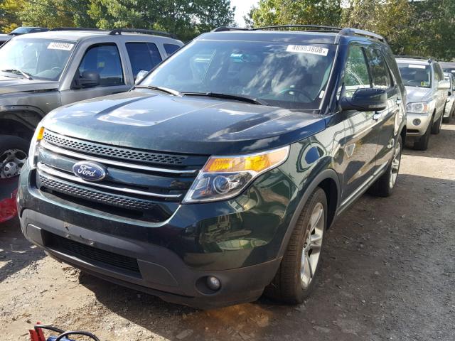 1FM5K7F81DGB28147 - 2013 FORD EXPLORER L GREEN photo 2