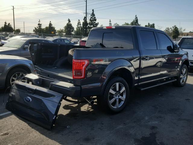 1FTEW1EG2HKD82645 - 2017 FORD F150 SUPER CHARCOAL photo 4