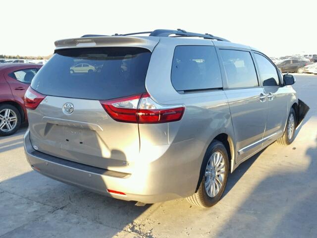 5TDYZ3DC0HS891656 - 2017 TOYOTA SIENNA XLE TAN photo 4