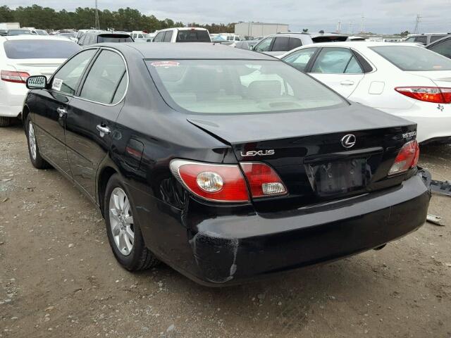 JTHBA30G945040413 - 2004 LEXUS ES 330 BLACK photo 3