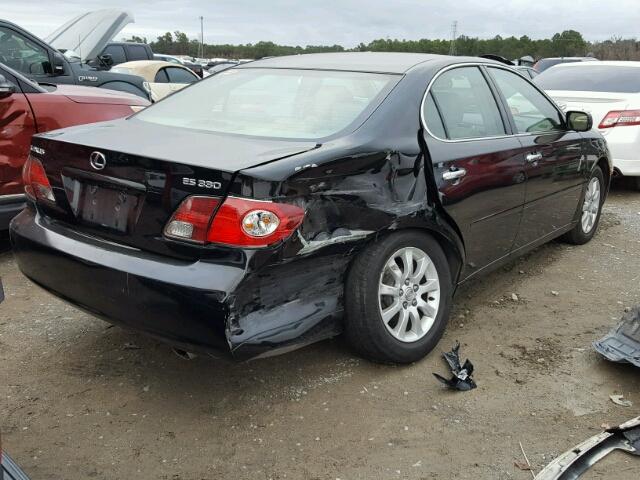 JTHBA30G945040413 - 2004 LEXUS ES 330 BLACK photo 4