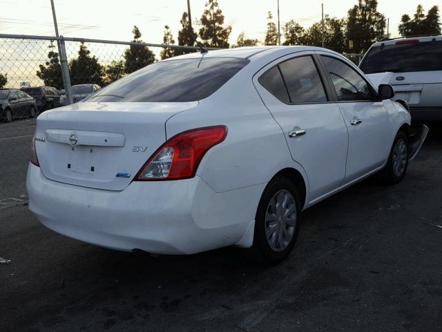 3N1CN7AP2CL906311 - 2012 NISSAN VERSA S WHITE photo 4