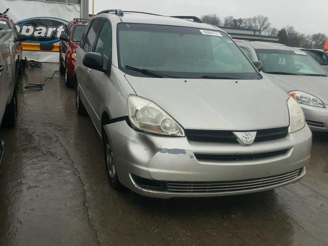 5TDZA23C34S188098 - 2004 TOYOTA SIENNA CE SILVER photo 1