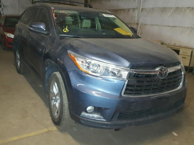 5TDDKRFH7GS312062 - 2016 TOYOTA HIGHLANDER BLUE photo 1