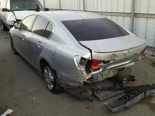 JTHBE96S280034684 - 2008 LEXUS GS 350 SILVER photo 3