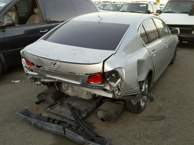 JTHBE96S280034684 - 2008 LEXUS GS 350 SILVER photo 4