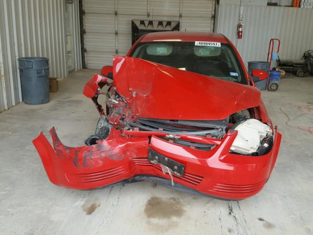 1G1AT58H997125367 - 2009 CHEVROLET COBALT LT RED photo 9