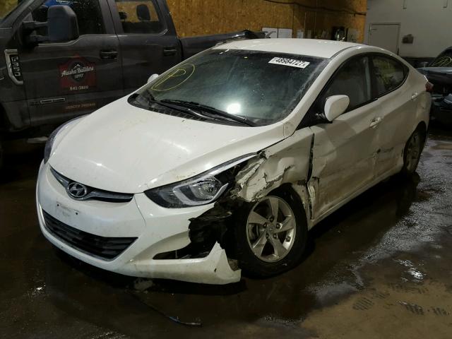 5NPDH4AEXEH516954 - 2014 HYUNDAI ELANTRA SE WHITE photo 2