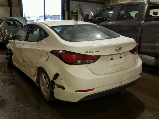 5NPDH4AEXEH516954 - 2014 HYUNDAI ELANTRA SE WHITE photo 3