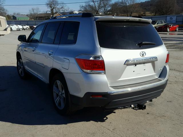 5TDDK3EH0CS129126 - 2012 TOYOTA HIGHLANDER SILVER photo 3