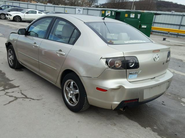 JM1BK12F881820990 - 2008 MAZDA 3 I TAN photo 3