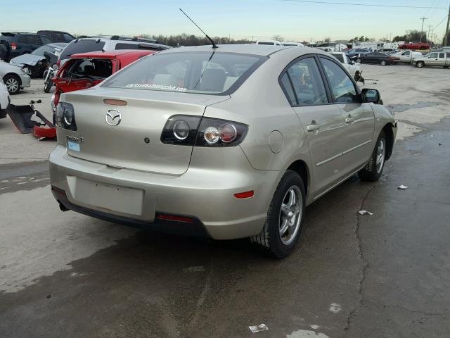 JM1BK12F881820990 - 2008 MAZDA 3 I TAN photo 4