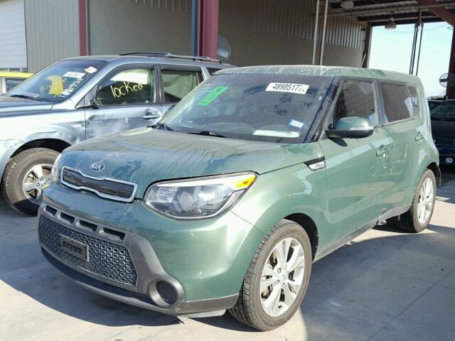 KNDJP3A5XE7040399 - 2014 KIA SOUL + GREEN photo 2