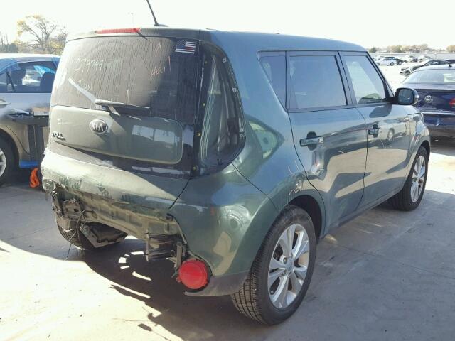 KNDJP3A5XE7040399 - 2014 KIA SOUL + GREEN photo 4