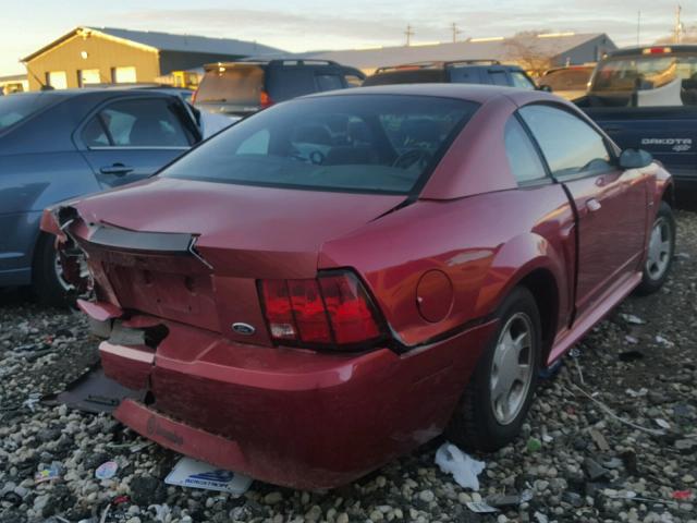 1FAFP4040YF211648 - 2000 FORD MUSTANG RED photo 4