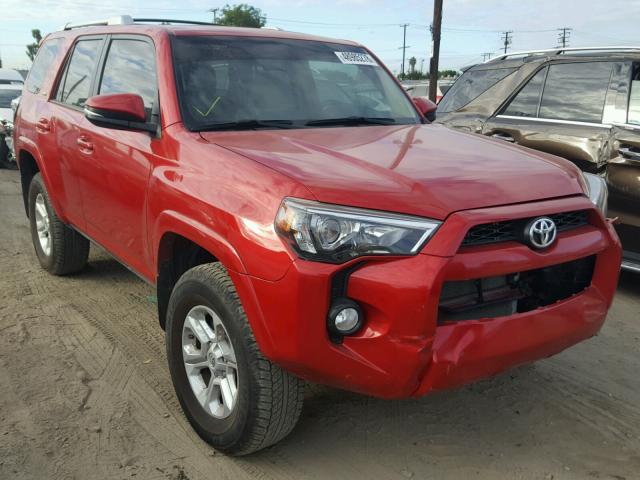 JTEBU5JR5H5447232 - 2017 TOYOTA 4RUNNER SR BURGUNDY photo 1