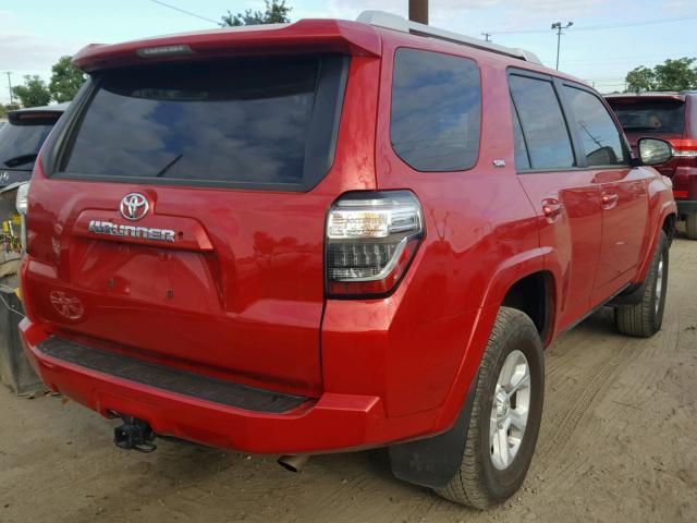 JTEBU5JR5H5447232 - 2017 TOYOTA 4RUNNER SR BURGUNDY photo 4