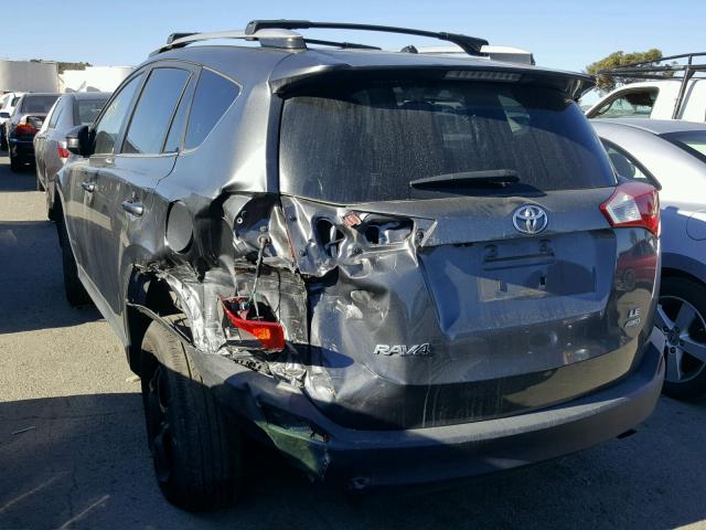 JTMBFREV3ED090373 - 2014 TOYOTA RAV4 LE GRAY photo 3