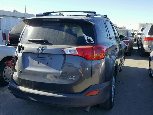 JTMBFREV3ED090373 - 2014 TOYOTA RAV4 LE GRAY photo 4