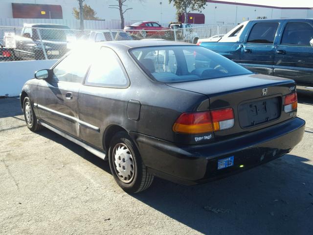 1HGEJ6120TL070494 - 1996 HONDA CIVIC DX BLACK photo 3