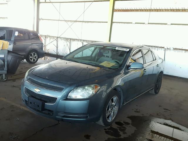 1G1ZH57B79F187972 - 2009 CHEVROLET MALIBU 1LT BLUE photo 2