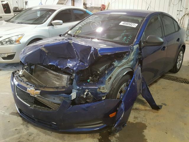 1G1PA5SH6D7236475 - 2013 CHEVROLET CRUZE LS BLUE photo 2