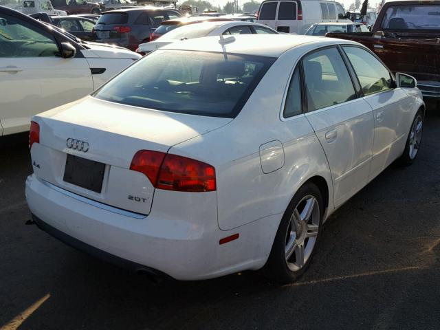 WAUAF68E45A522554 - 2005 AUDI A4 2.0T WHITE photo 4