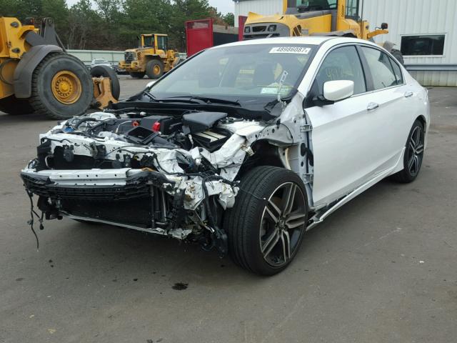 1HGCR2F56GA242959 - 2016 HONDA ACCORD SPO WHITE photo 2
