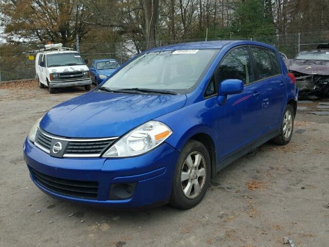 3N1BC13E19L476614 - 2009 NISSAN VERSA S BLUE photo 2