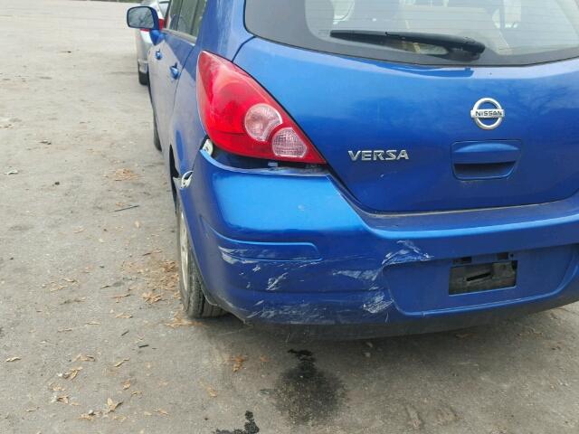 3N1BC13E19L476614 - 2009 NISSAN VERSA S BLUE photo 9