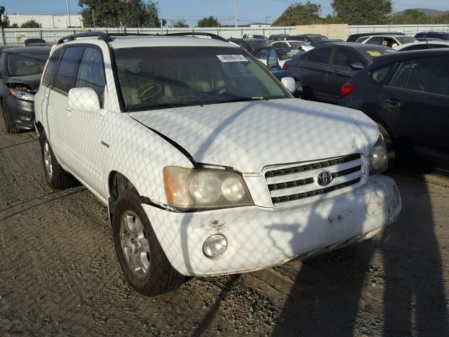 JTEGF21A030098480 - 2003 TOYOTA HIGHLANDER WHITE photo 1