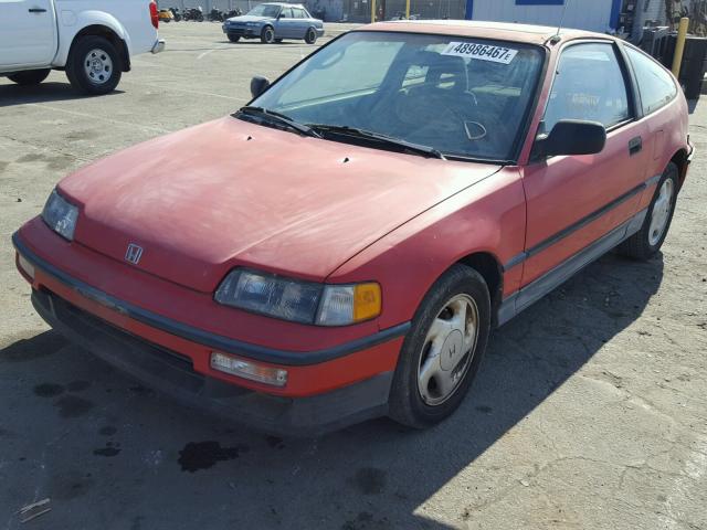 JHMED9366MS004187 - 1991 HONDA CIVIC CRX RED photo 2