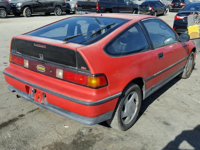 JHMED9366MS004187 - 1991 HONDA CIVIC CRX RED photo 4