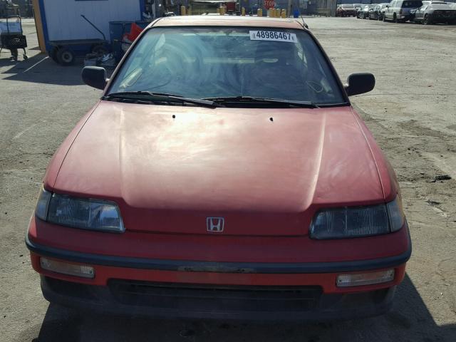 JHMED9366MS004187 - 1991 HONDA CIVIC CRX RED photo 9