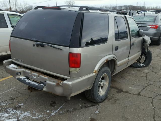 1GNCS13X14K105167 - 2004 CHEVROLET BLAZER SILVER photo 4