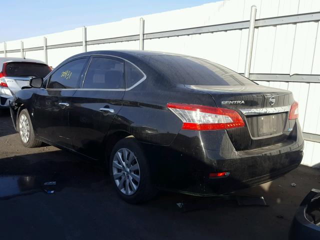 3N1AB7AP6EY337050 - 2014 NISSAN SENTRA S BLACK photo 3