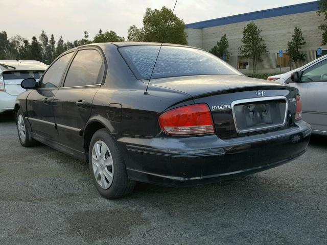 KMHWF25H64A018839 - 2004 HYUNDAI SONATA GL BLACK photo 3