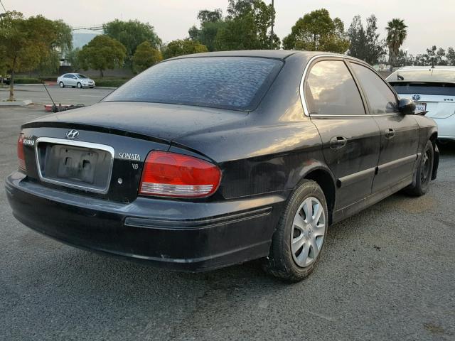 KMHWF25H64A018839 - 2004 HYUNDAI SONATA GL BLACK photo 4