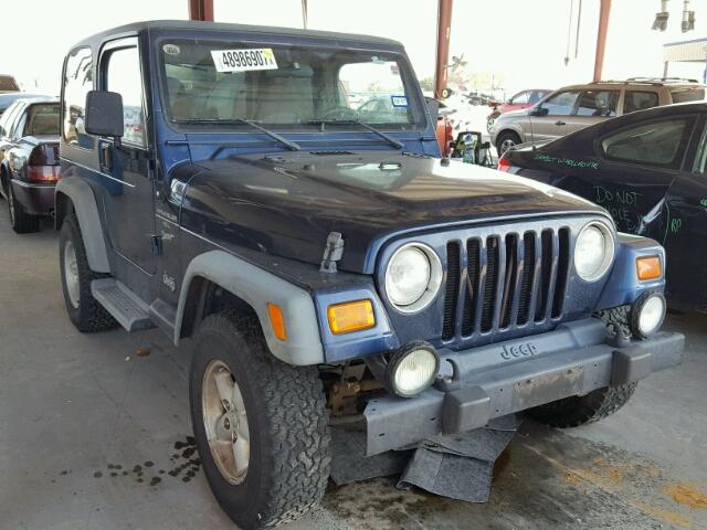 1J4FA49S51P313860 - 2001 JEEP WRANGLER / BLUE photo 1